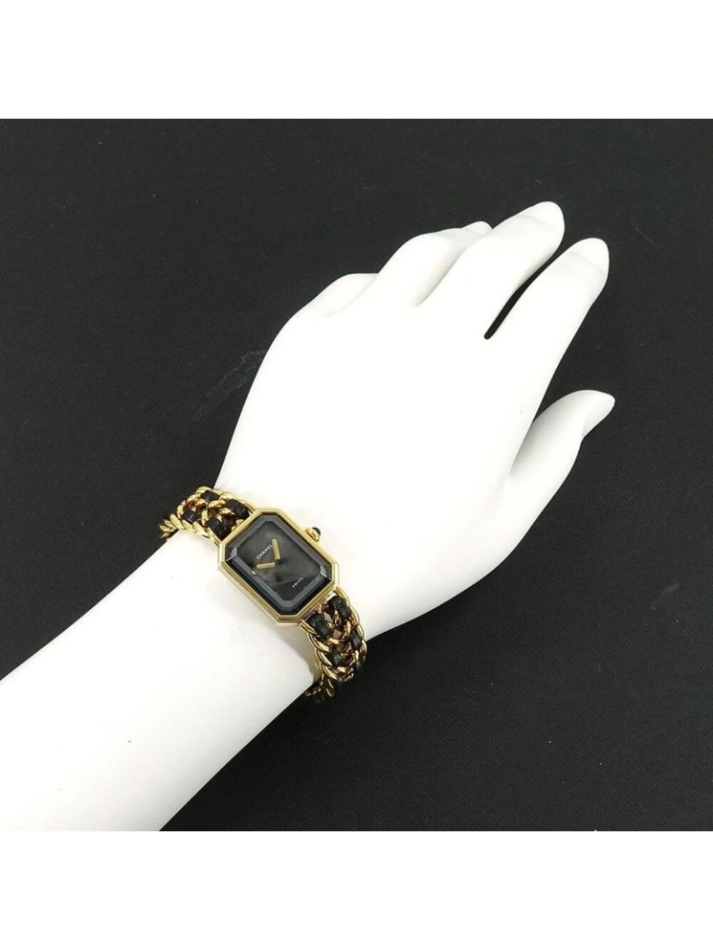 Chanel Premiere L Vintage Watch Black Gold Size - Picture 3 of 6
